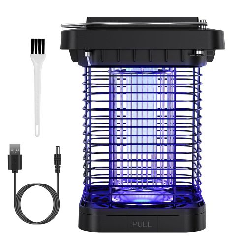 Electric Solar Powered Bug Zapper 1076Sq.Feet Range Mosquito Killer Lamp IP65 Waterproof Insect Fly Trap Catcher for Indoor Outdoor Electric Solar Powered Bug Zapper 1076Sq.Feet Range Mosquito Killer Lamp IP65 Waterproof Insect Fly Trap Catcher for Indoor Outdoor