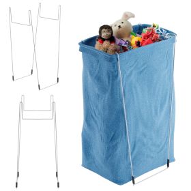 Trash Bag Holder 18 x 14 x 37 Steel Waste Container Holder 18x14x37 Plastic and Paper Contractor Bags; 55 Gallon Portable Bag Holder for Home Kit
