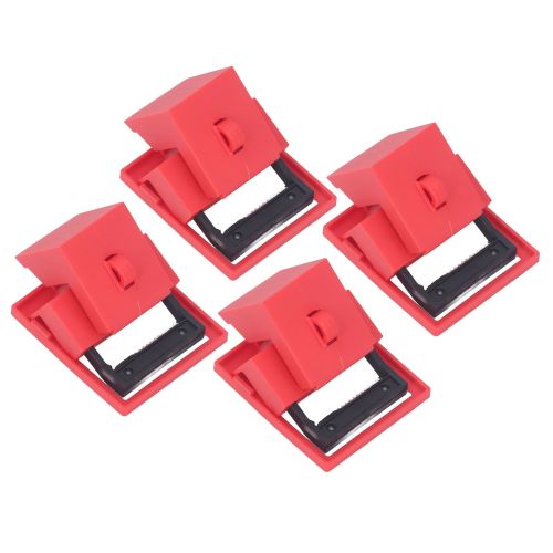4Pcs Circuit Breaker Lockout Device Set Clamp On Single Pole Breaker Lock 480 600V