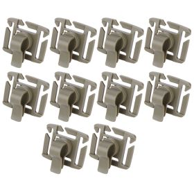 10 pcs Adjustable Drink Tube Clip Rotatable Outdoor Backpack Buckle Backpack AccessoriesBrown (Color: Brown)